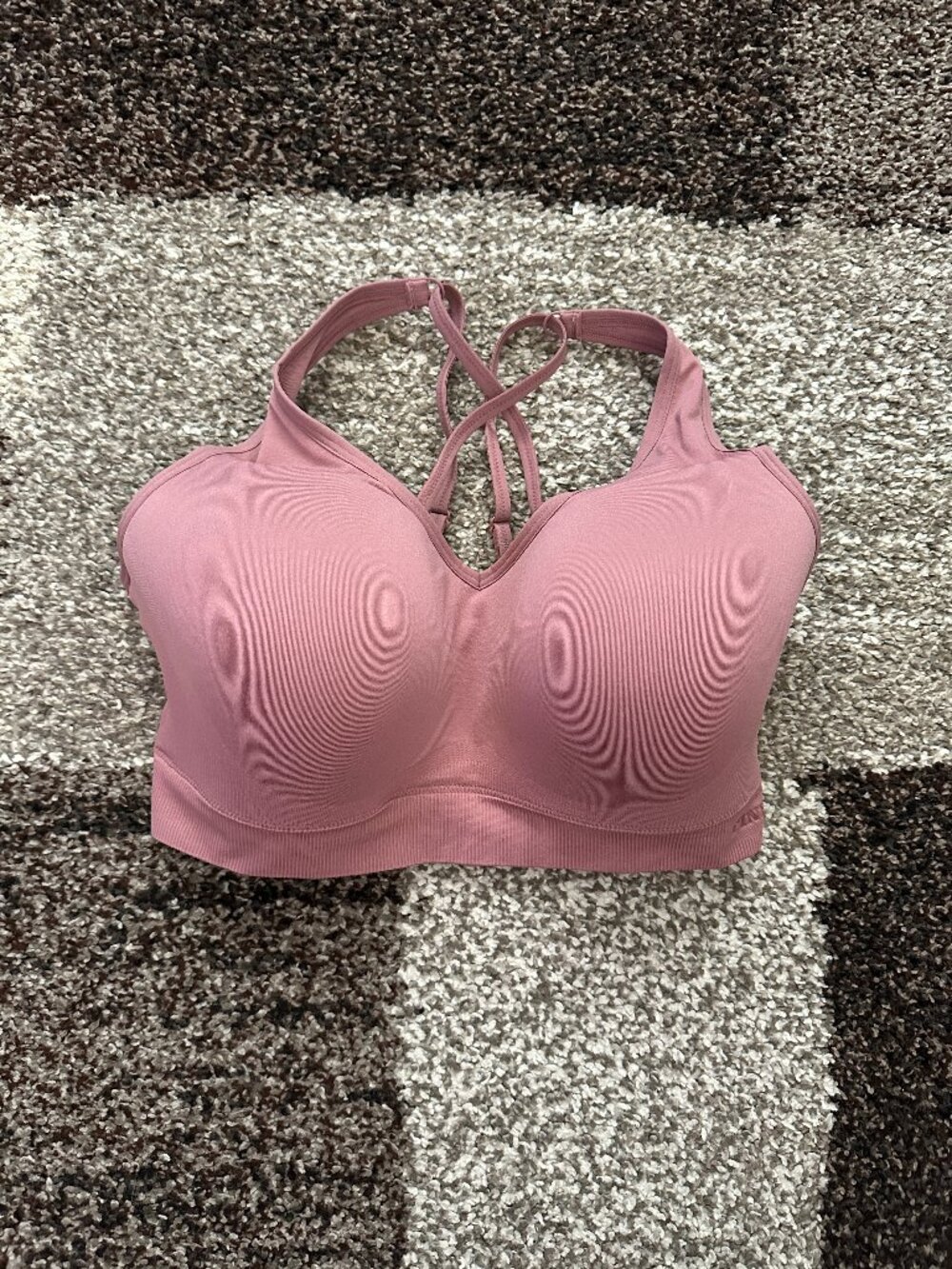 PINK VICTORIA'S SECRET (L-DD) Dusty Rose Seamless Air Medium Impact Sports Bra